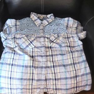 Plaid Pearl Snap Western Shirt